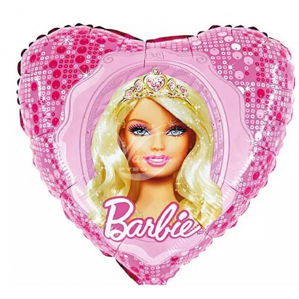 Balón fóliový 43 cm Barbie - srdce - Kliknutím zobrazíte detail obrázku.